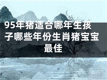 95年猪适合哪年生孩子哪些年份生肖猪宝宝最佳