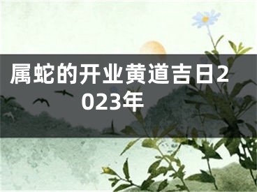 属蛇的开业黄道吉日2023年