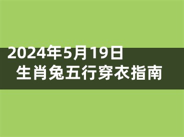 2024年5月19日生肖兔五行穿衣指南