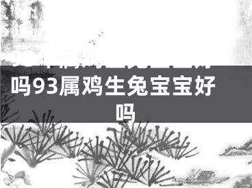 93年属鸡生兔宝宝好吗93属鸡生兔宝宝好吗