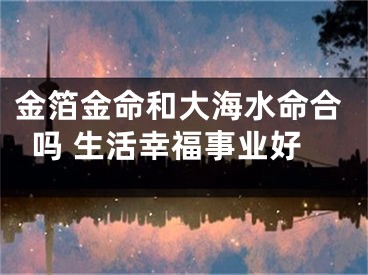金箔金命和大海水命合吗 生活幸福事业好