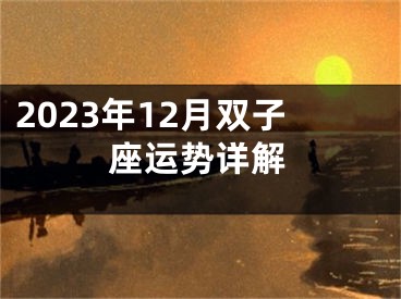 2023年12月双子座运势详解