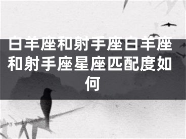 白羊座和射手座白羊座和射手座星座匹配度如何