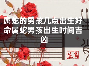属蛇的男孩几点出生好命属蛇男孩出生时间吉凶