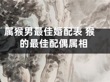 属猴男最佳婚配表 猴的最佳配偶属相