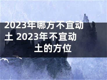 2023年哪方不宜动土 2023年不宜动土的方位
