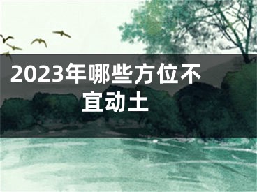2023年哪些方位不宜动土 