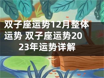 双子座运势12月整体运势 双子座运势2023年运势详解