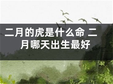 二月的虎是什么命 二月哪天出生最好