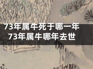 73年属牛死于哪一年73年属牛哪年去世