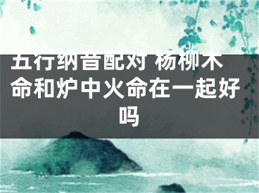 五行纳音配对 杨柳木命和炉中火命在一起好吗