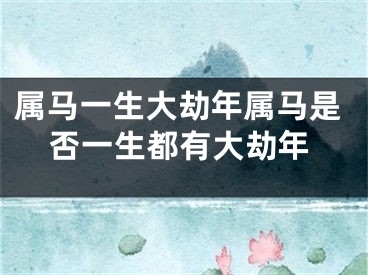 属马一生大劫年属马是否一生都有大劫年