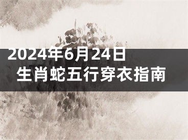 2024年6月24日生肖蛇五行穿衣指南