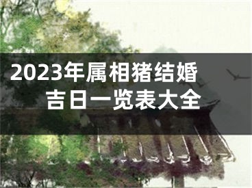 2023年属相猪结婚吉日一览表大全