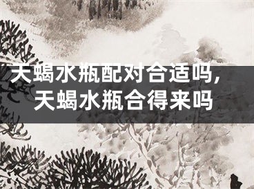 天蝎水瓶配对合适吗,天蝎水瓶合得来吗