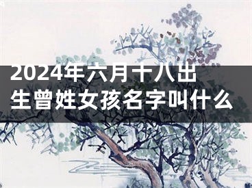 2024年六月十八出生曾姓女孩名字叫什么
