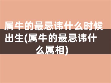 属牛的最忌讳什么时候出生(属牛的最忌讳什么属相)