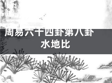 周易六十四卦第八卦 水地比