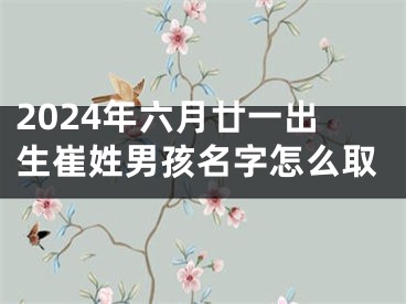 2024年六月廿一出生崔姓男孩名字怎么取