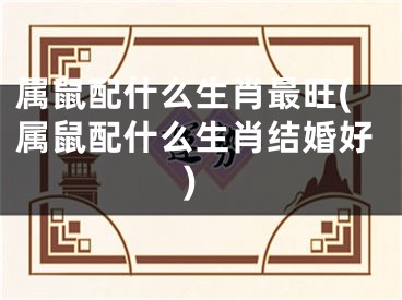属鼠配什么生肖最旺(属鼠配什么生肖结婚好)