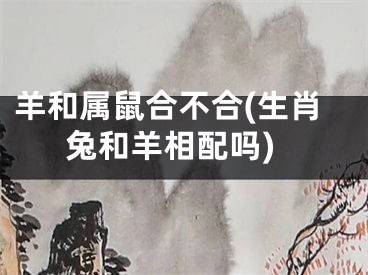 羊和属鼠合不合(生肖兔和羊相配吗)