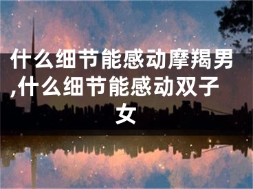 什么细节能感动摩羯男,什么细节能感动双子女