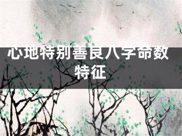 心地特别善良八字命数特征